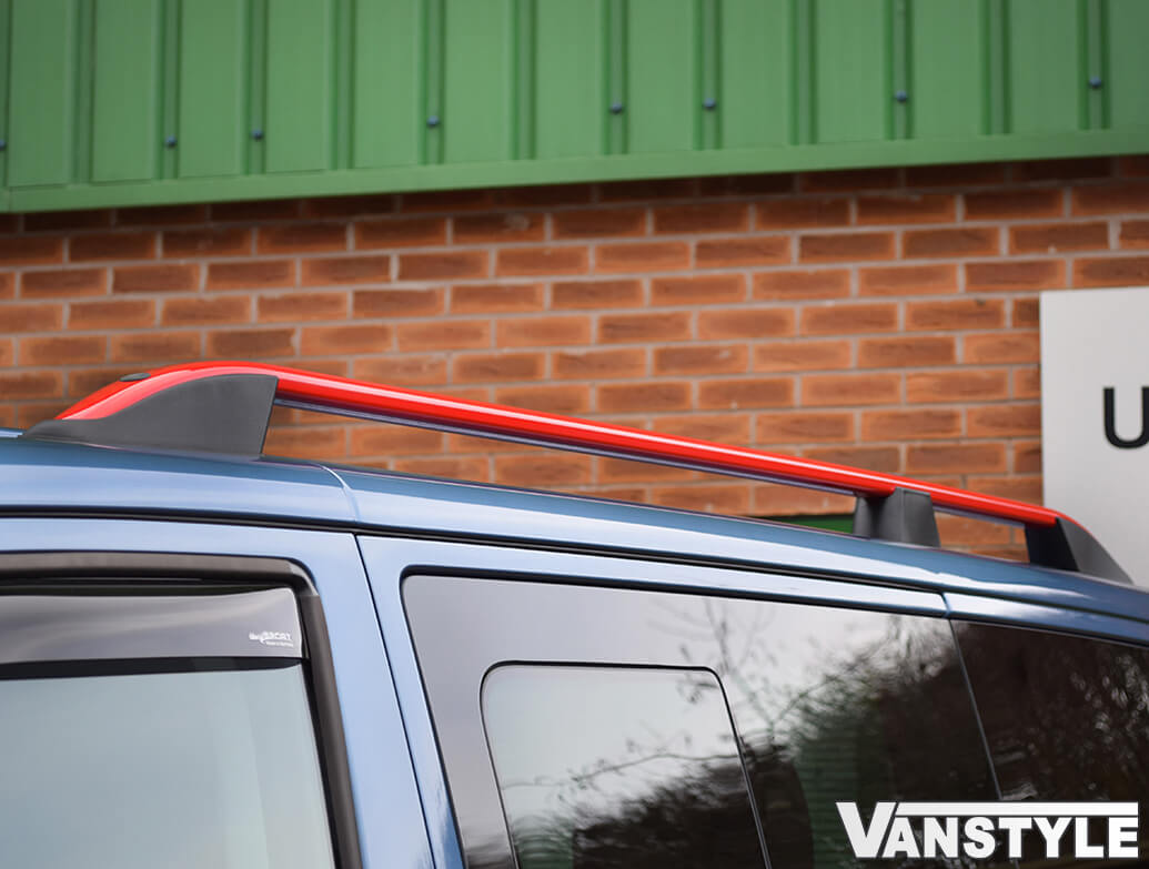 VW T5 T6 'Red Edition' Aluminium Roof Bars Vanstyle