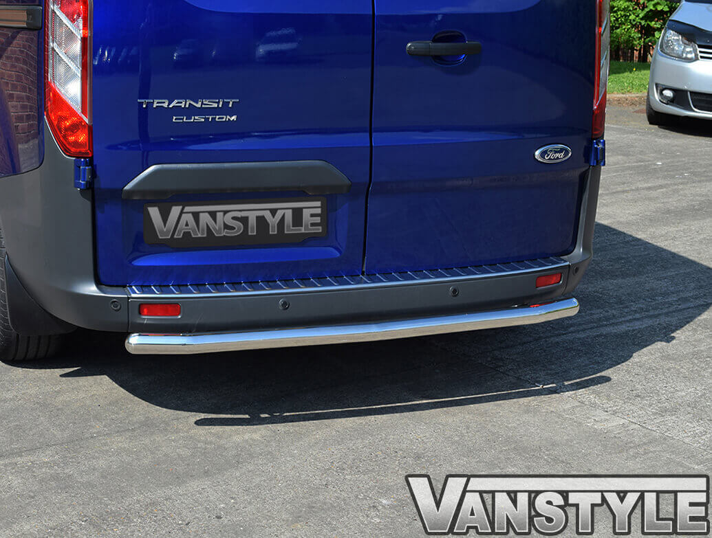 60mm Polished Stainless Steel Rear Bar - Ford Transit Custom