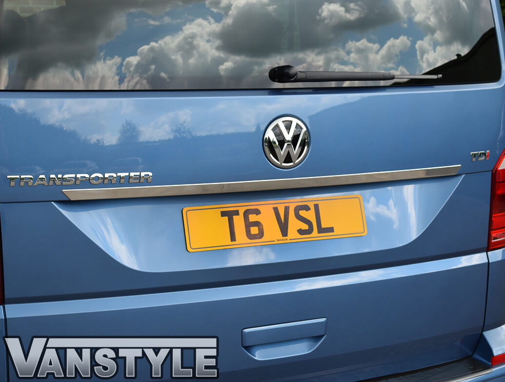 Polished S.Steel Above The Number Plate Trim - VW T6 T6.1 2015>