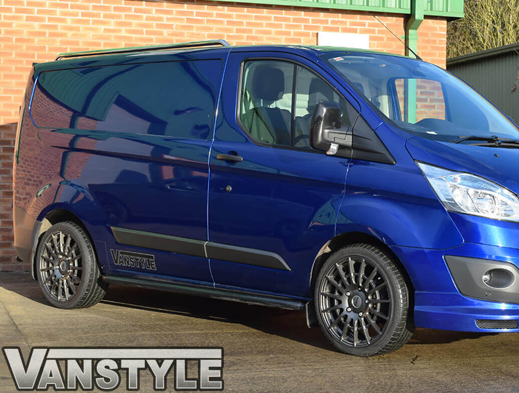 Ford Transit Custom Side Body Moulding Covers - Carbon Effect