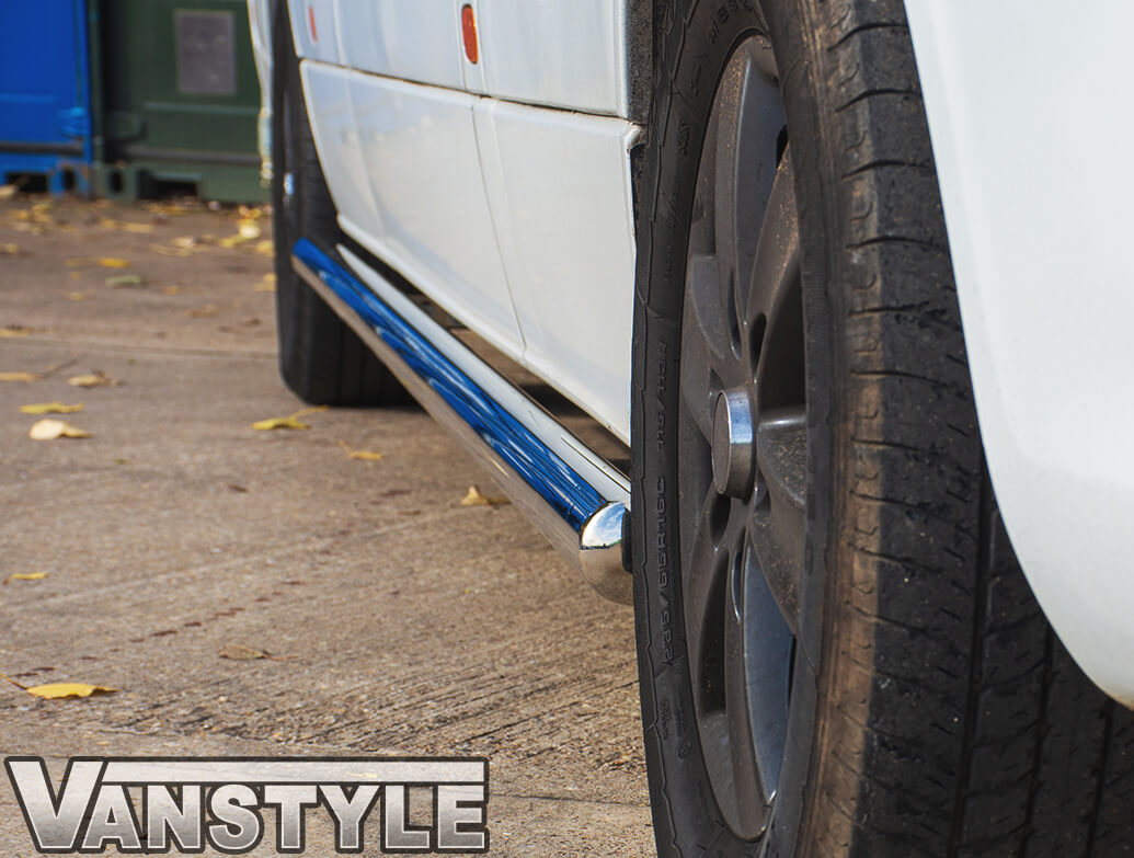 76mm Stainless Steel Side Bars VW Crafter Mercedes Sprinter