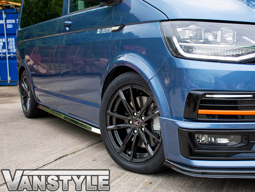 Wolfrace Dortmund Gloss Black 18 VW T5 T6 Wheel Tyre - Vanstyle