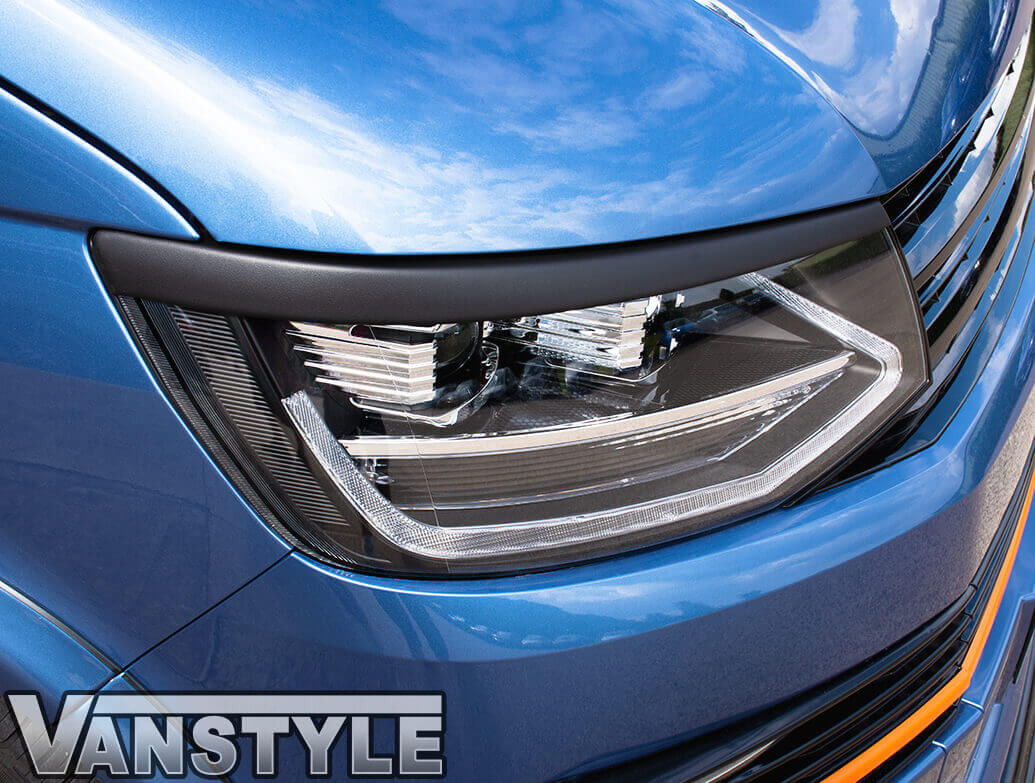 ABS Front Headlight Brows Textured Black VW T6 2015 2019 Vanstyle