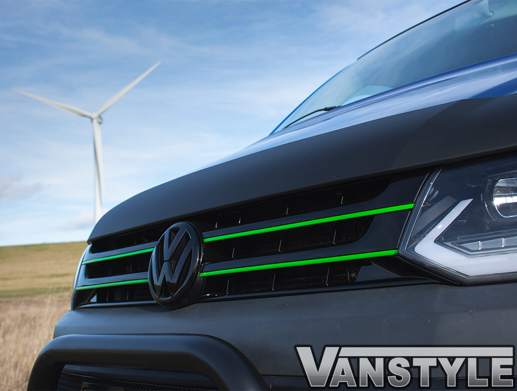 Garnitures Chromées Pour Calandre Avant Volkswagen T5 Transporter (2010-2015) - En Acier Inoxydable, Installation Facile Avec Bande Adhésive