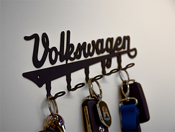 Genuine VW Vintage \"Volkswagen\" Logo Key Ring Holder