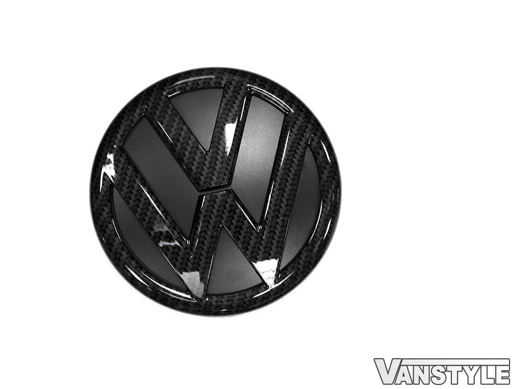 VW Replacement Rear Carbon Fibre Effect Badge - VW T5/T6/Caddy