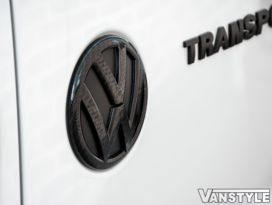 VW Replacement Rear Carbon Fibre Effect Badge - VW T5/T6/Caddy