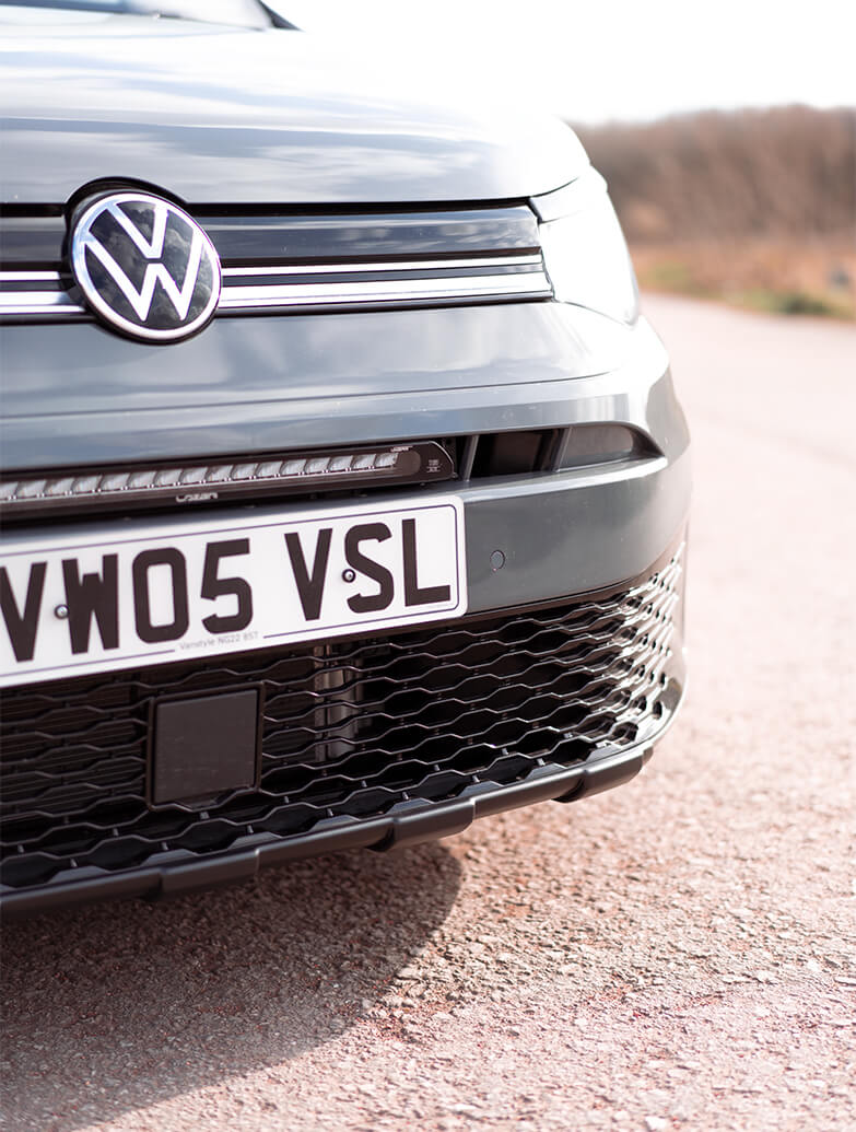 Textured Black ABS Front Skid Plate - VW Mk5 Caddy 2021>