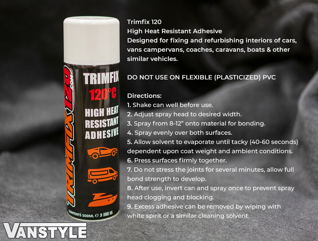 Vanstyle 120°C High Heat Resistant Spray Adhesive 500ml Can Vanstyle