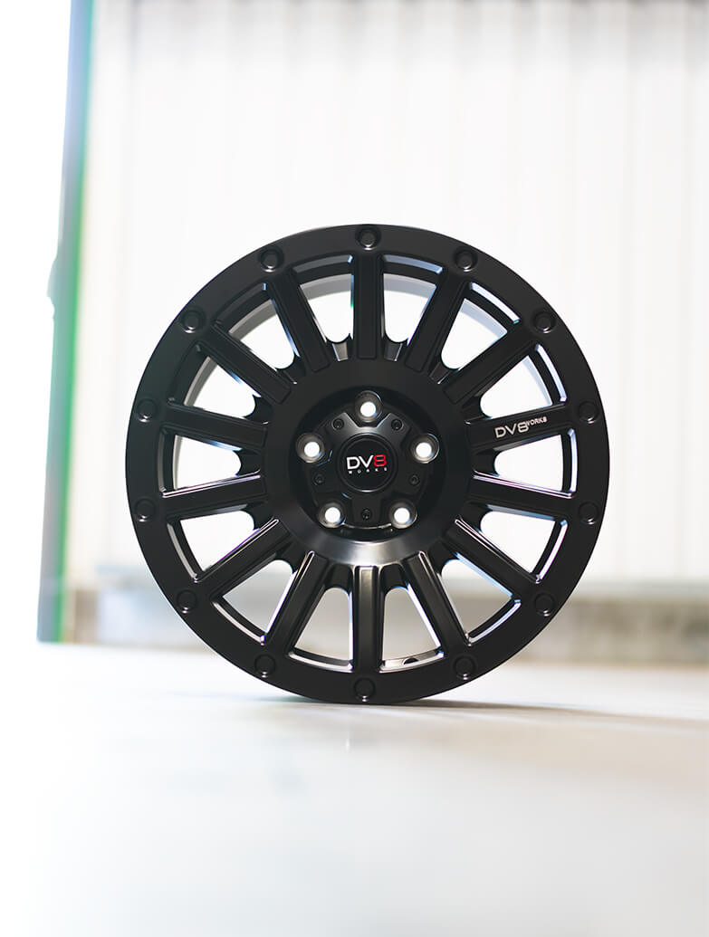 DV8 Works Verve 17 8J Matte Black Wheel Tyres - 5x120 Crafter