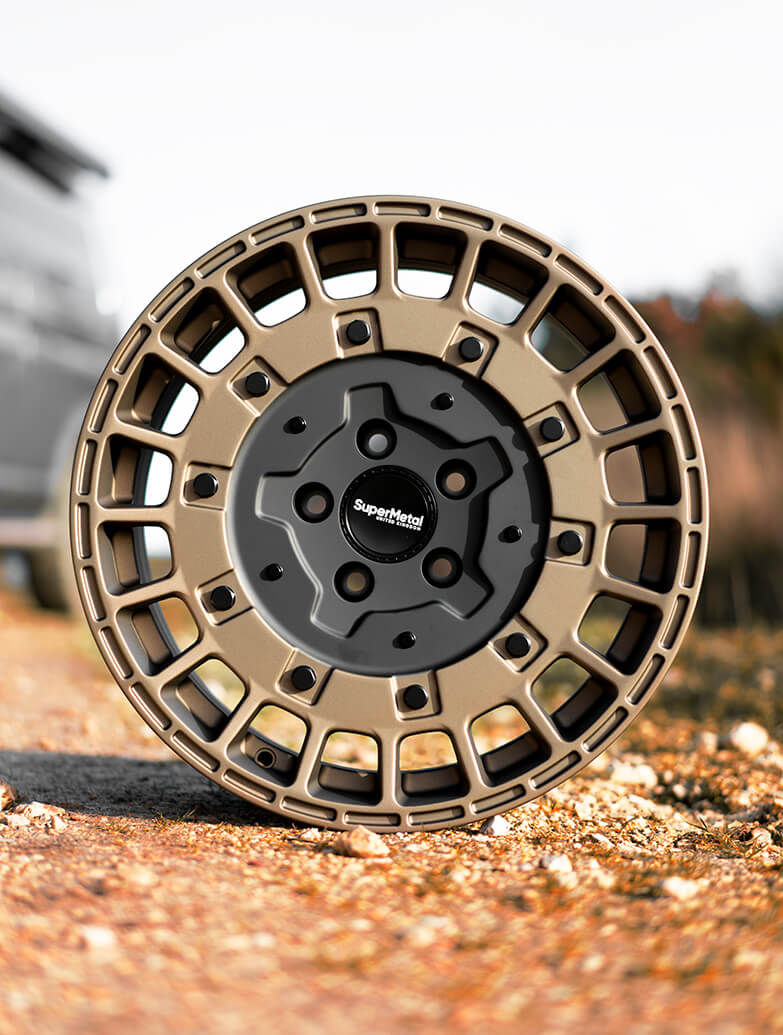 SuperMetal RIG 18x8J Matte Bronze Alloy Wheels 5x120 Vanstyle