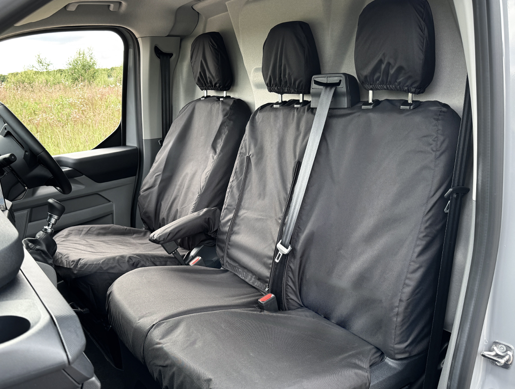 thumbnail image 2 of Lux-Ride Tailored Seat Covers – Ford Transit Custom Mk2 2024-2025, Graphite Fabric 2 of 5