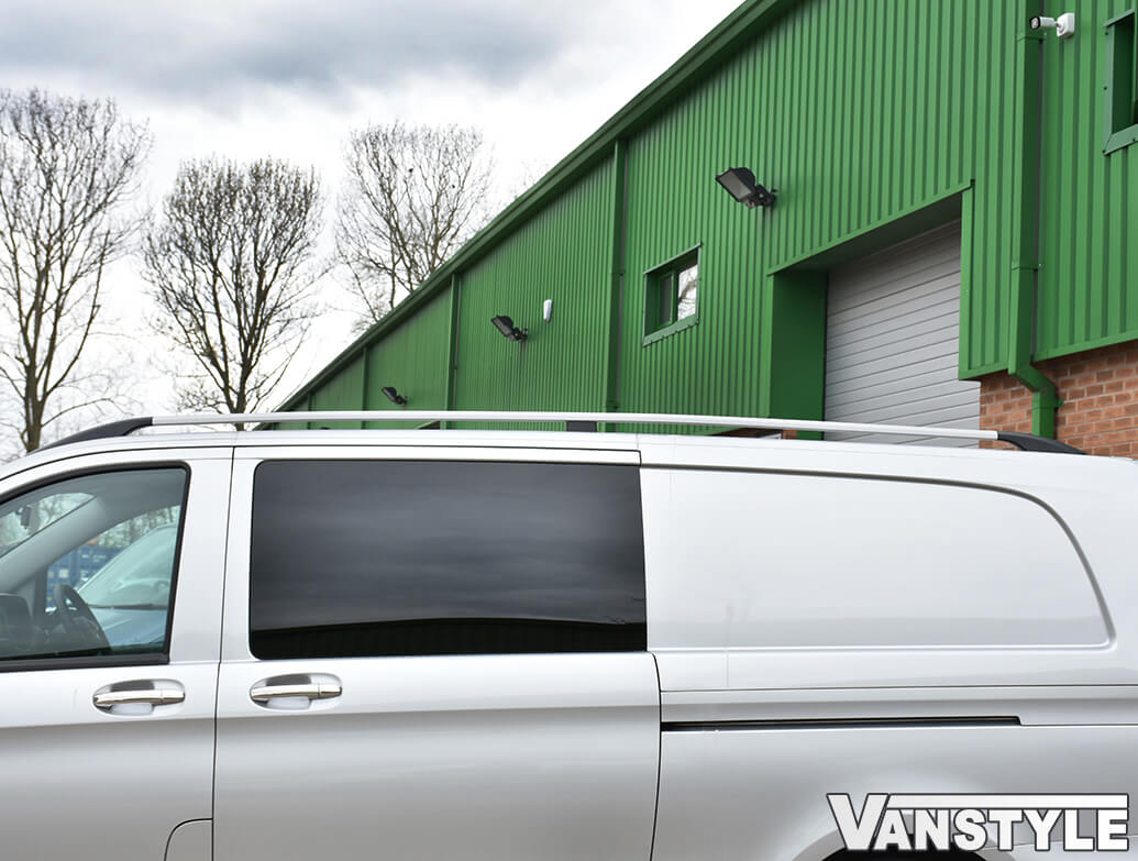 MERCEDES VITO W639 03>14 COMPACT SILVER ROOF BARS & CROSS BAR SET ROOF
