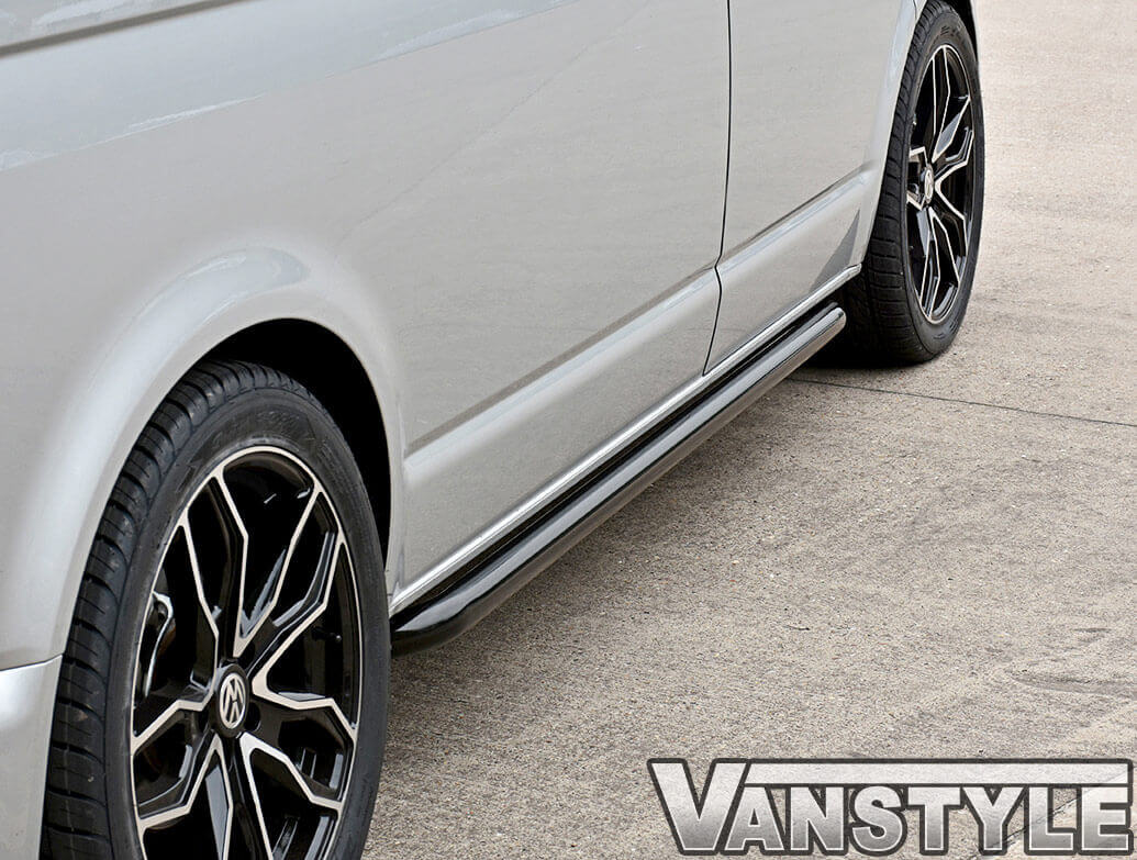 Vanstyle Sportline Style 60mm Black Steel Sidebars VW T5 T6