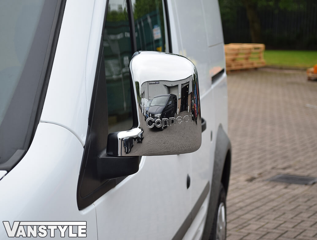 Wimbledon Trade Chrome Mirror Covers (2 Pcs) – For Ford Transit Connect 2014-2019