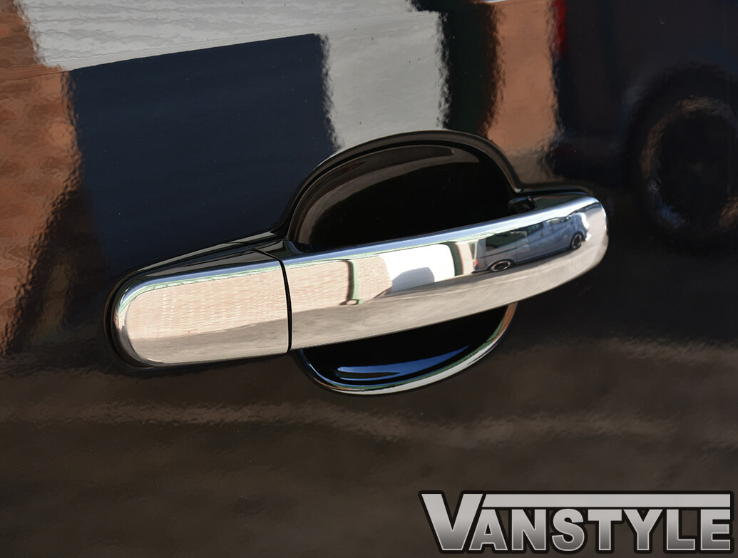 Ford Transit Custom Polished Stainless Steel Door Handle Covers Vanstyle
