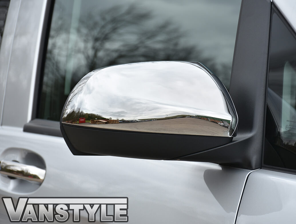 Mercedes Vito Chrome Polished ABS Mirror Covers - Vanstyle