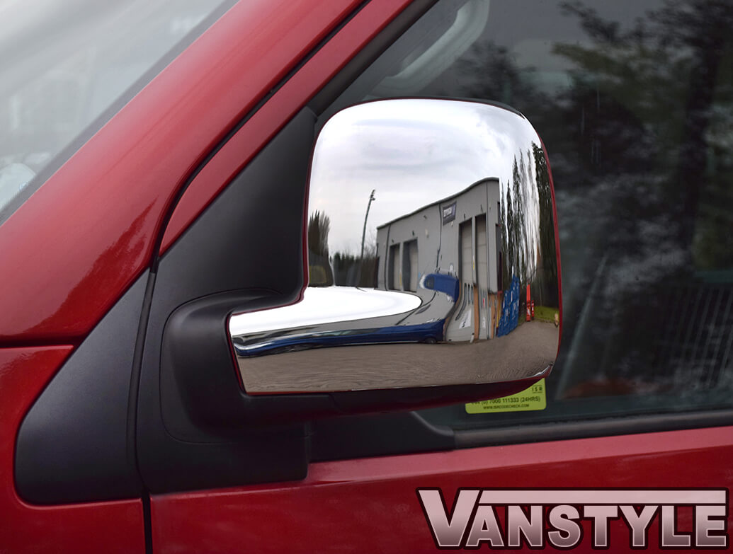 Chrome Mirror Cover Set, VW T5, Caravelle & Caddy