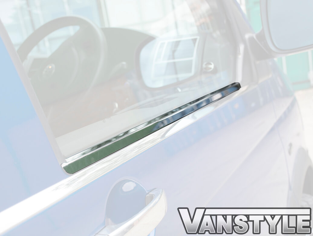 Fits VW Transporter 2015-2019 Chrome Window Frame Trim Cover S.Steel 2 Pcs
