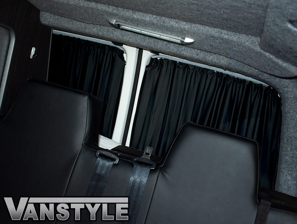 Tailored Blackout Curtain Set - Black - Twin Door - VW T5/T6