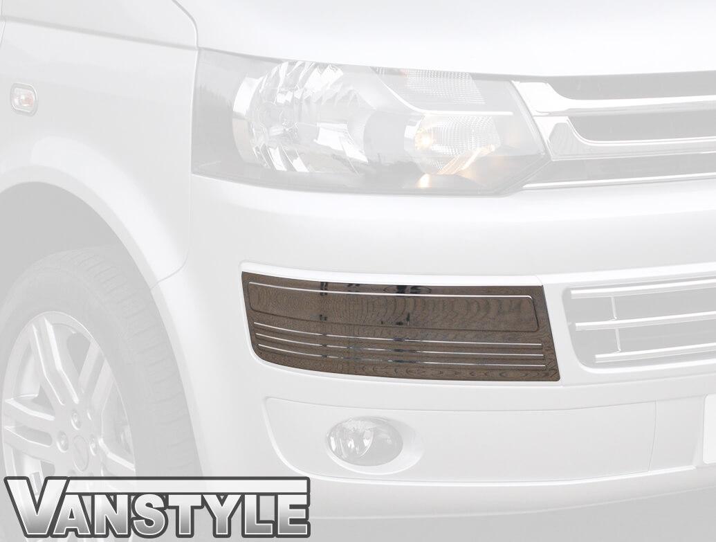 Stainless Steel Bumper Inserts - VW T5 & Caravelle 2010>2015