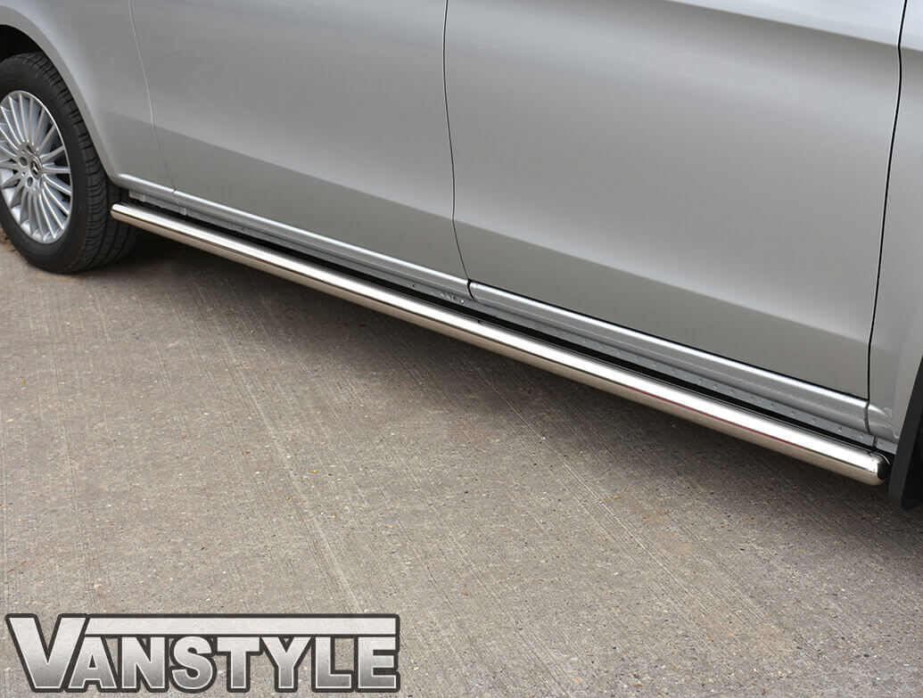 Side Bars 60mm Polished Stainless Steel - Vito