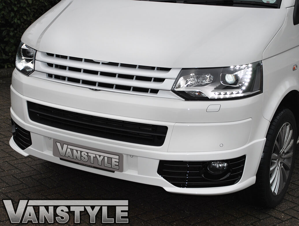 VW T5 10-15 \'Sportline\' White Badgeless ABS Front Grille