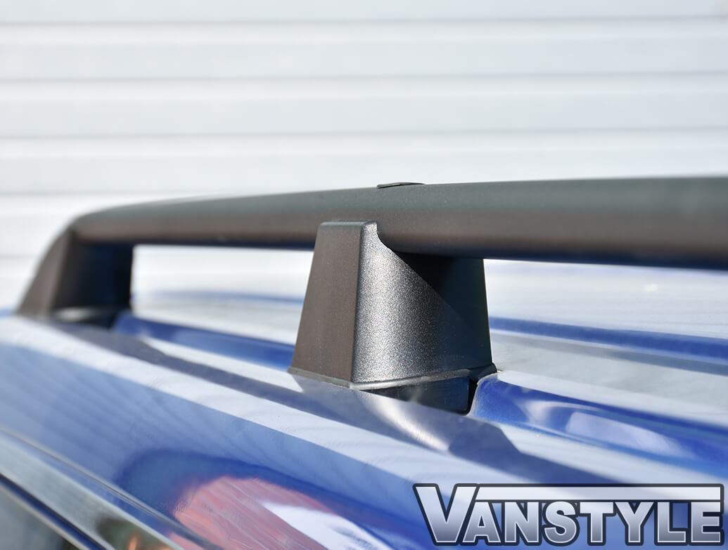 FITS VW T5 TRANSPORTER SWB 03 15 BLACK ROOF BARS RAIL BAR NO