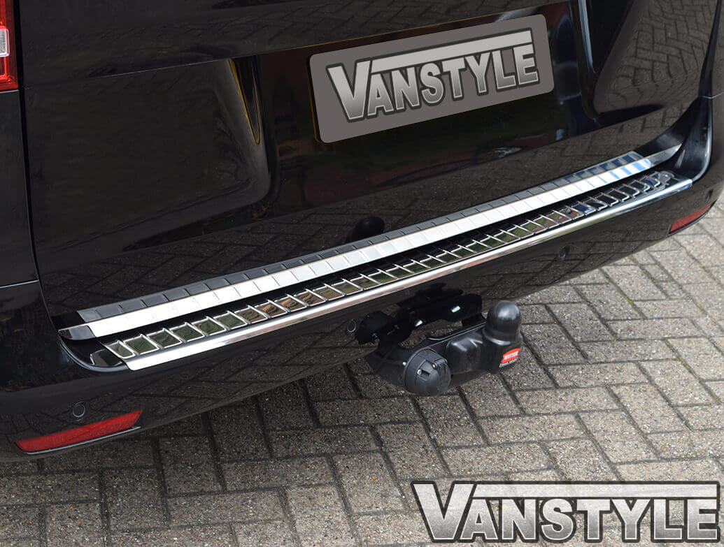 Wimbledon Trade Polished Chrome Stainless Steel Rear Trunk Trim For Mercedes W447 Vito (2014+), Lifetime Warranty