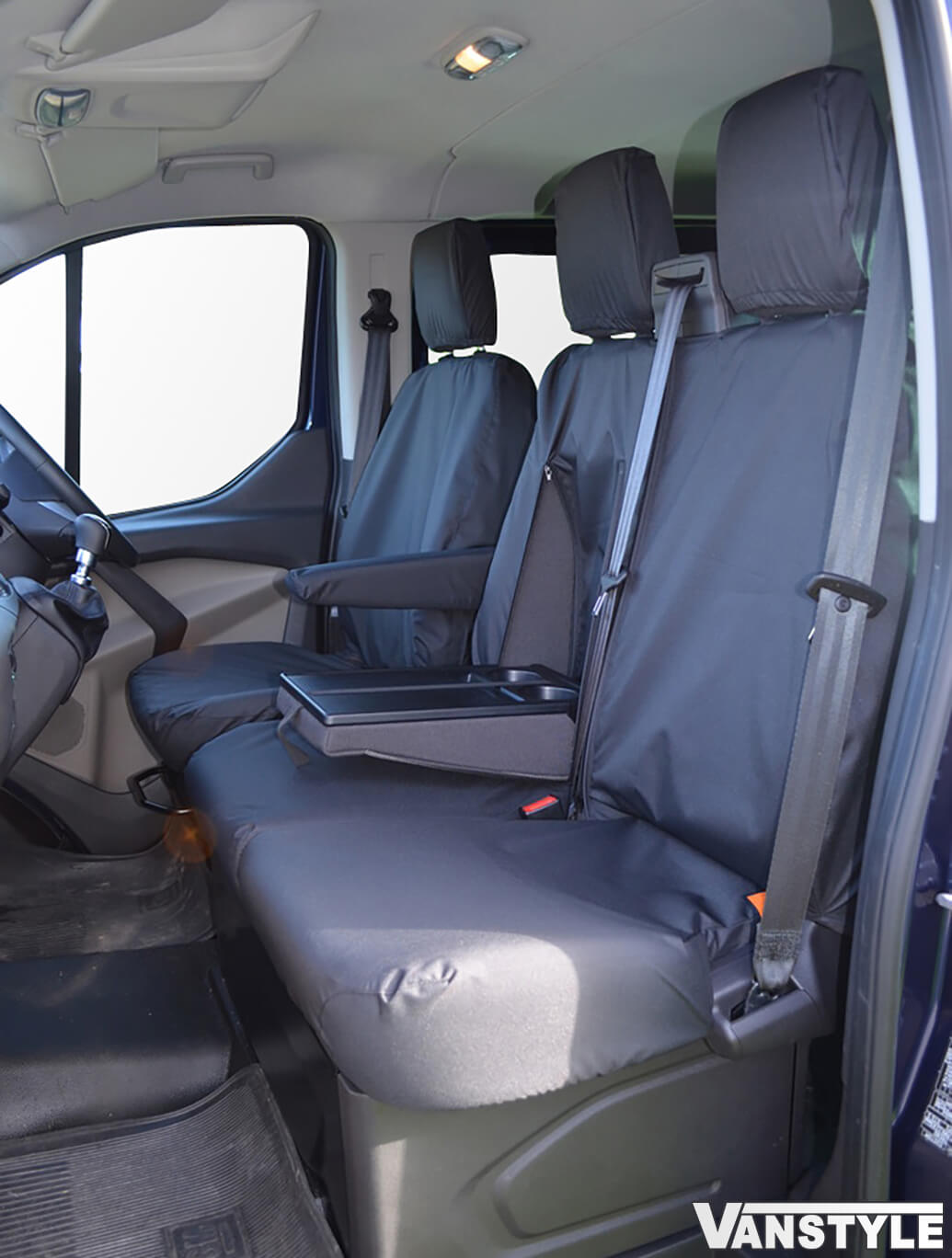 100% Waterproof Tailored Front Seat Covers Transit Custom 12>