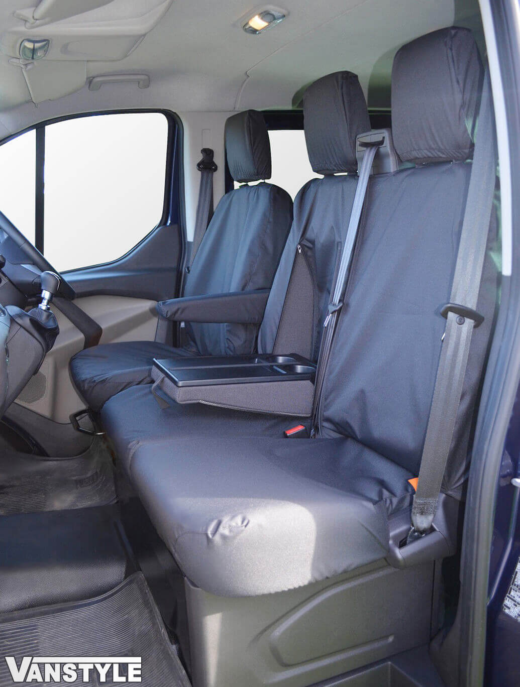 100% Waterproof Tailored Black Seat Covers Transit Mk8 14-19>