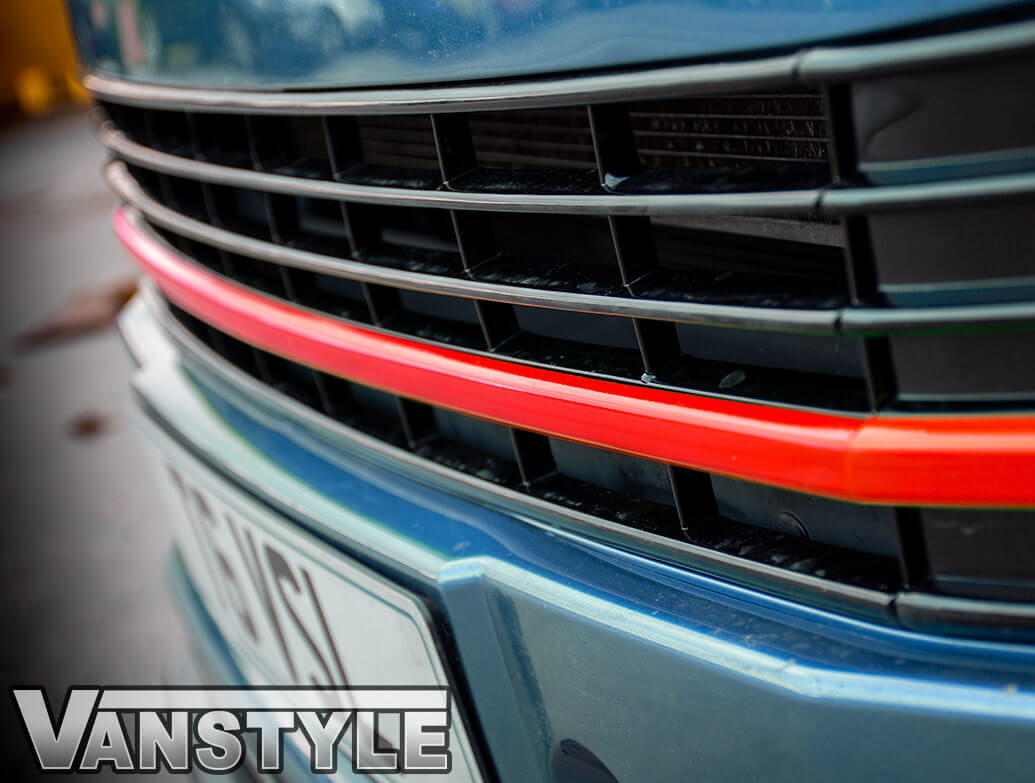 Red Edition 3-Piece - Front Radiator Grille Trim - VW T6 2015>