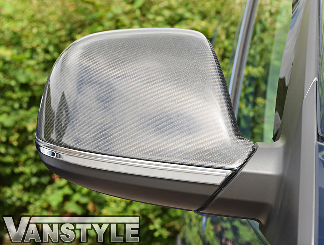 VW T5 T6 Amarok Stainless Steel Polished Lower Mirror Strips