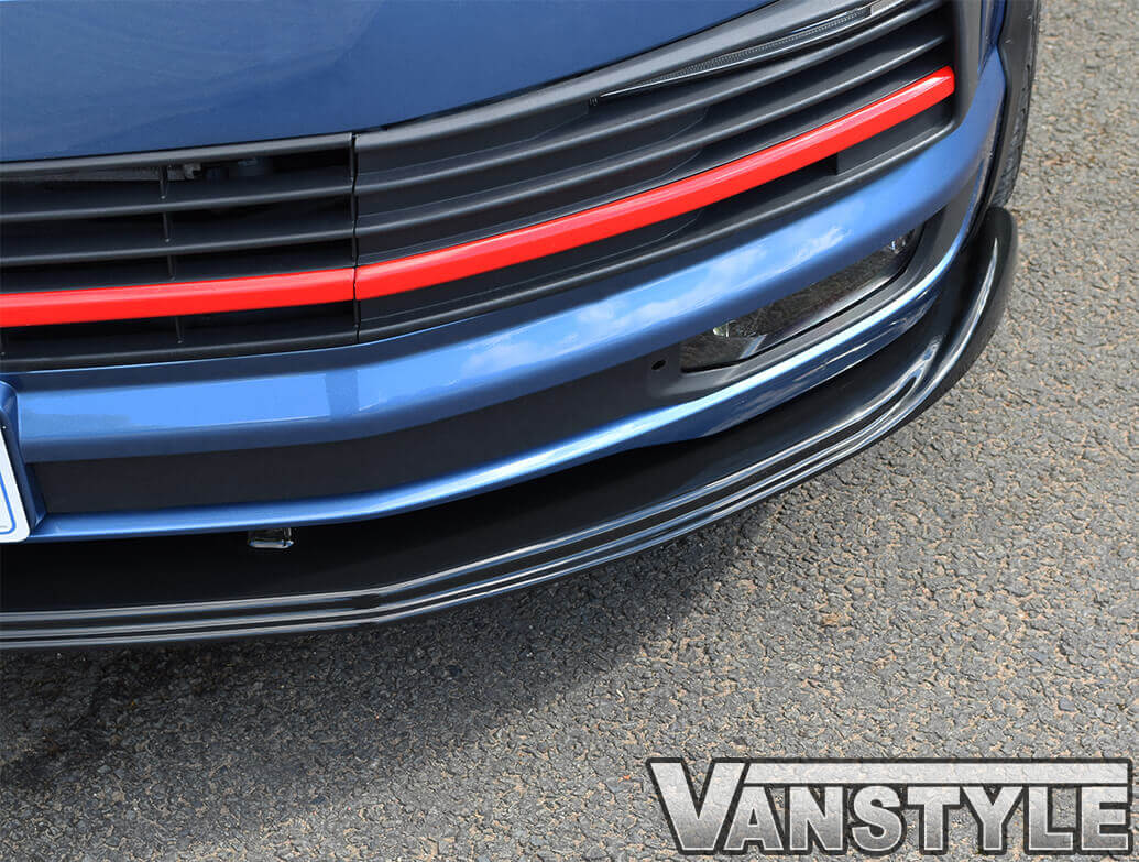 VW T6 2015> ABS Gloss Black Lower Front Lip Splitter