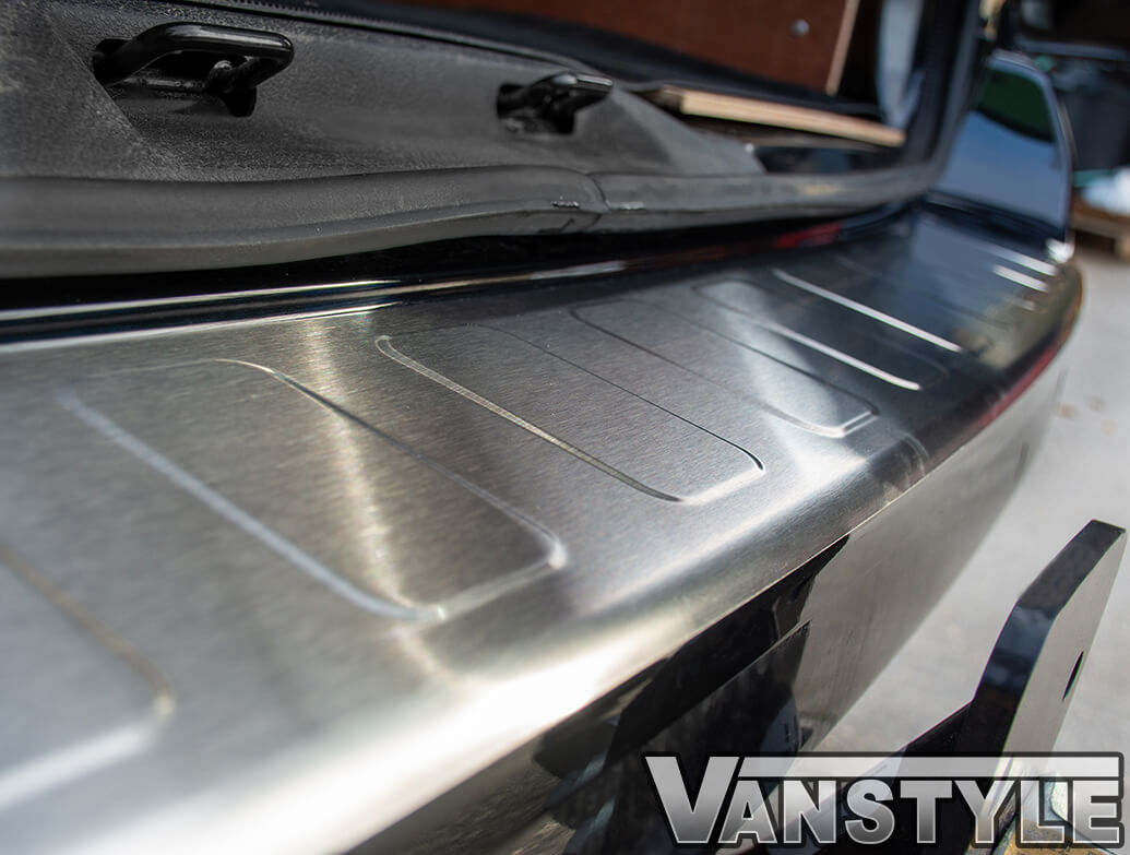 For Nissan X-Trail (2014+) - Rear Bumper Protector Scratch Guard Brushed Steel