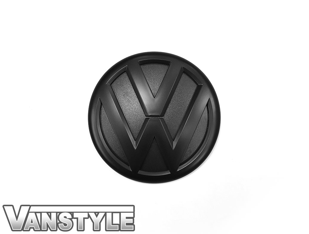 VW Adhesive Rear Logo Badge for 2011 Caddy Gloss Black ABS Emblem 130mm T5