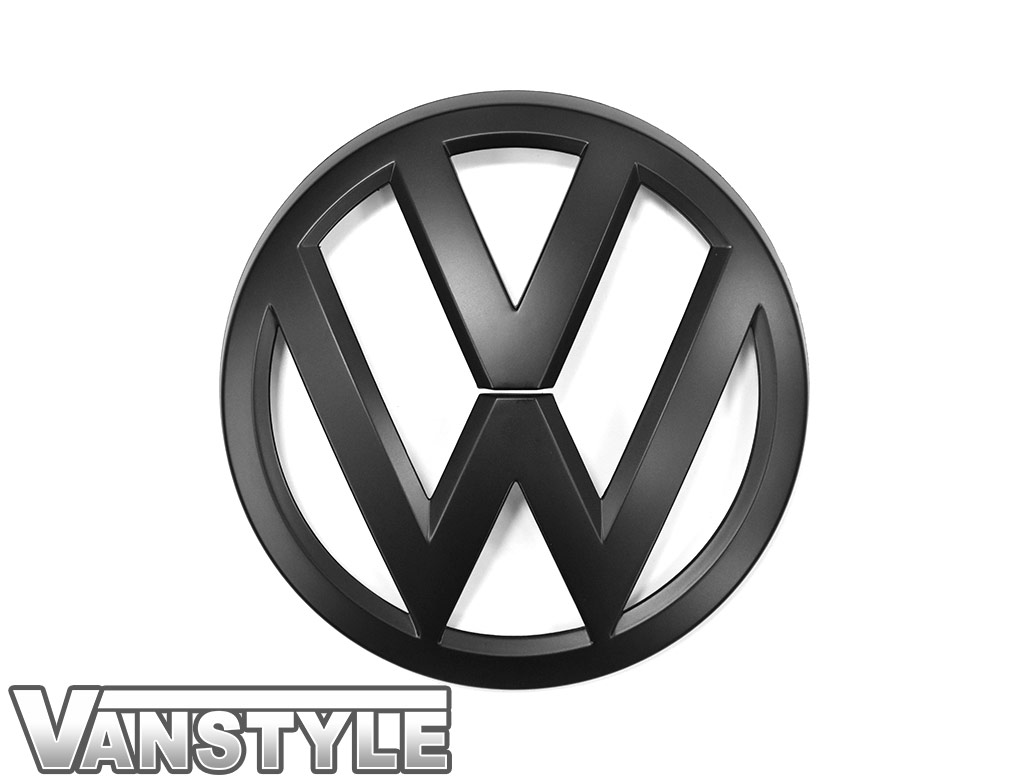 VW Replacement Front & Rear Matte Black Badge Set - VW T6 2015>