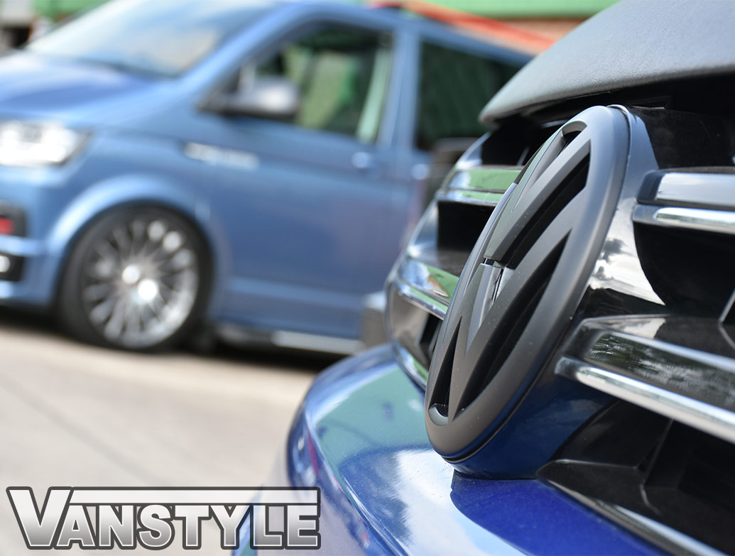 VW Replacement Front Rear Matte Black Badge Set VW T5 1015 Vanstyle