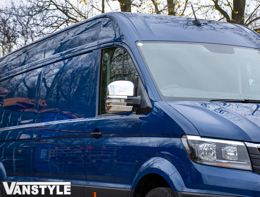 Polished Chrome ABS 4 Piece Wing Mirror Covers Crafter TGE 17 Vanstyle