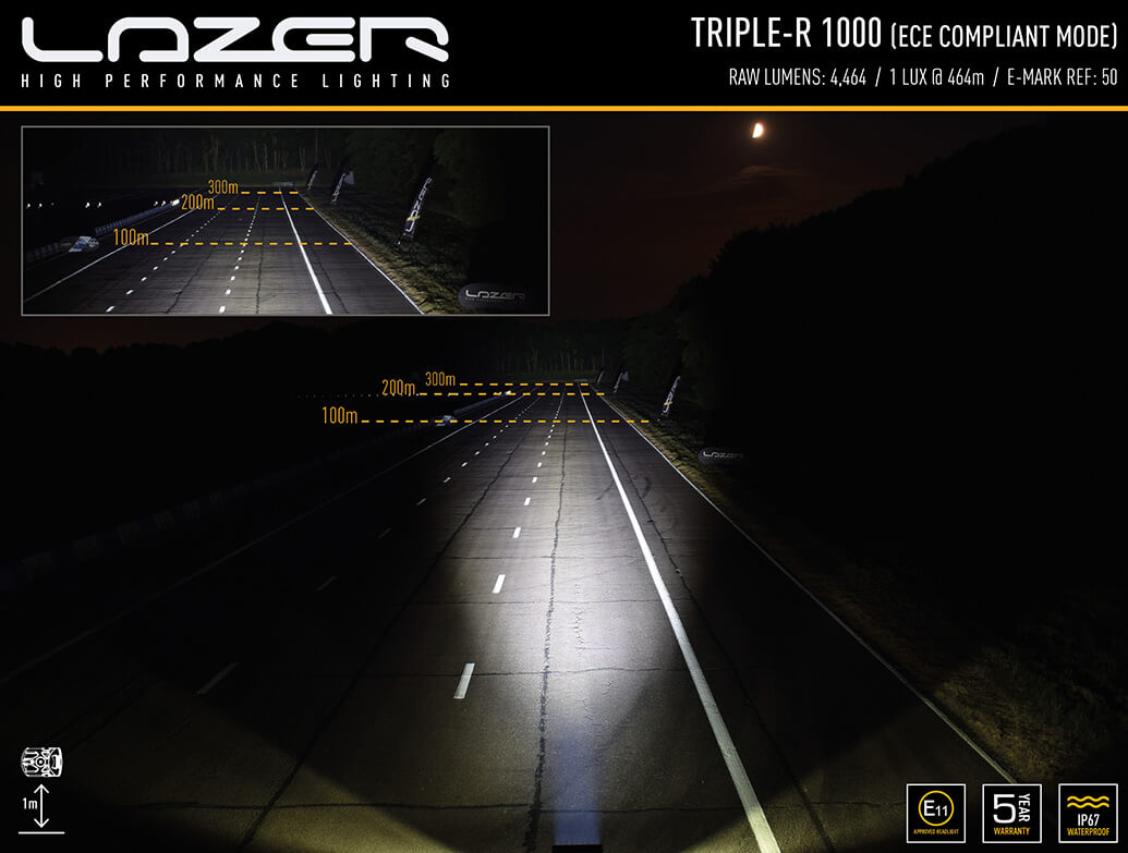 Lazer Light Triple-R 1000 Standard Black Individual Light Kit