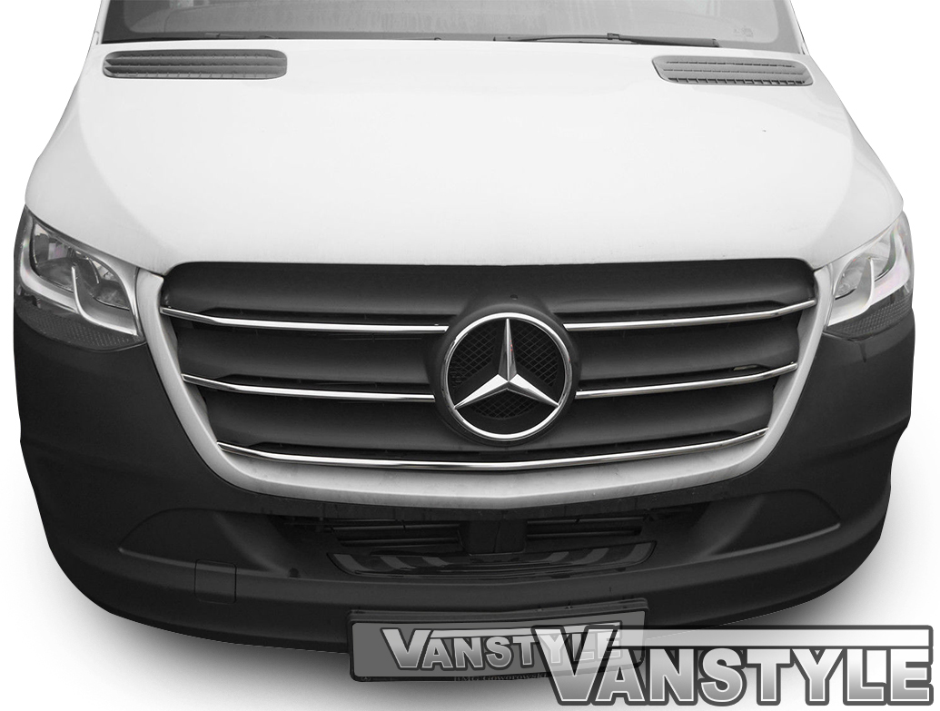 Polished Stainless Steel Grille Trim Mercedes Sprinter 18 Vanstyle