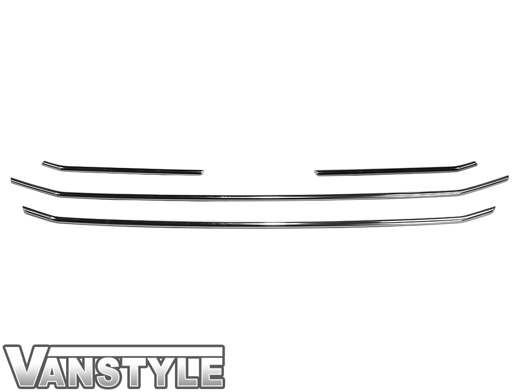 Polished Stainless Steel Grille Trim Ford Transit Custom 18 Vanstyle