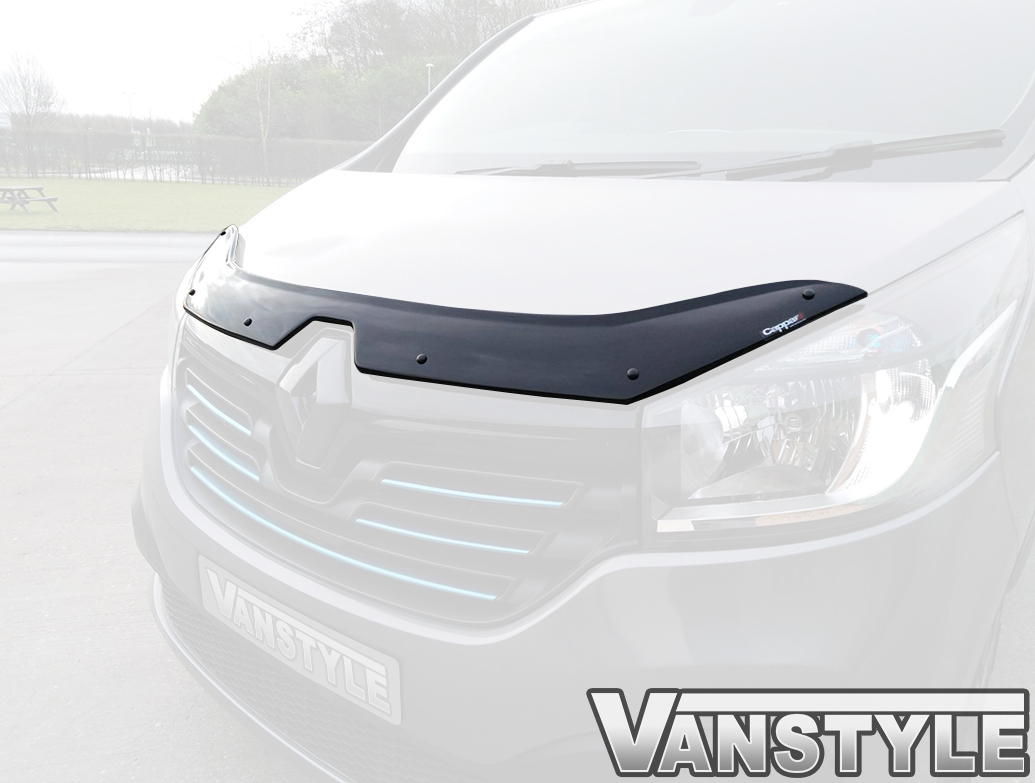 Black Acrylic Bonnet Wind Deflector - Renault Trafic X82 2014>