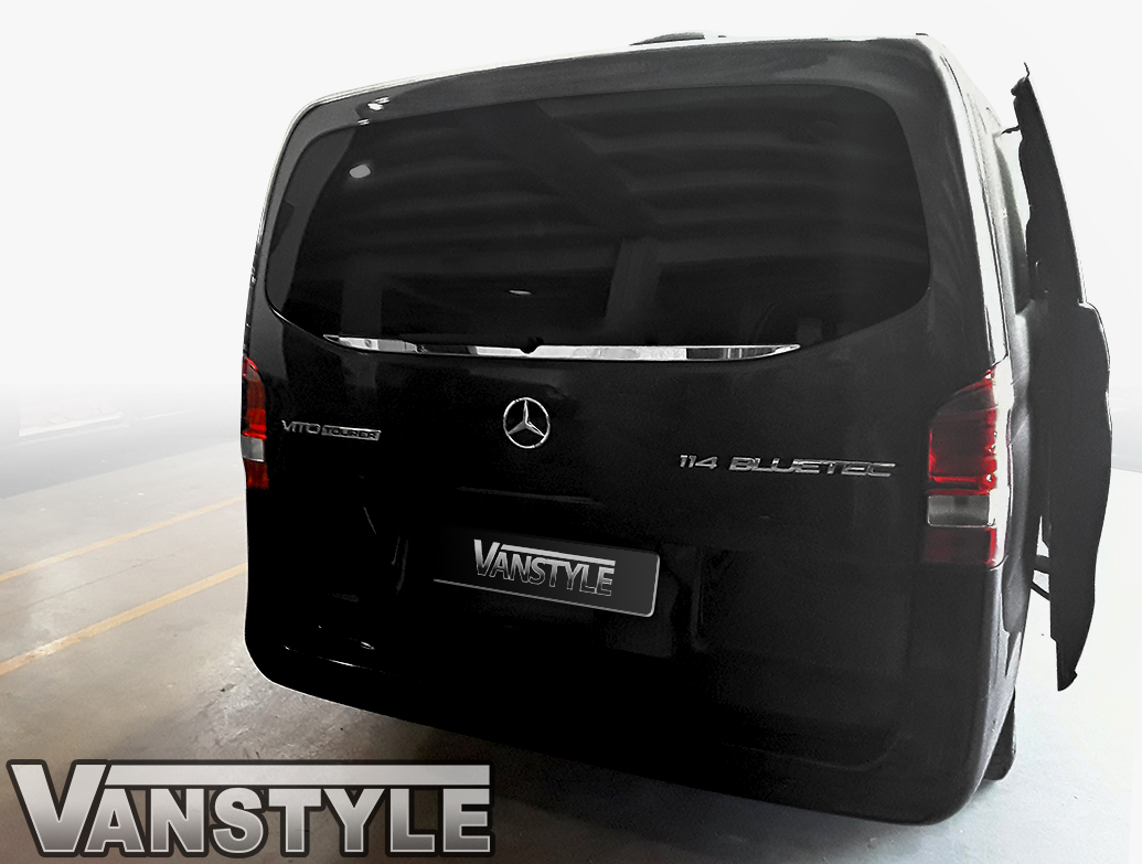 Rear Tailgate Window Trim Stainless Steel - Mercedes Vito 14>