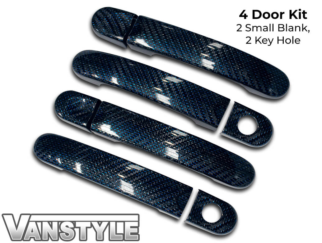 Carbon Fibre Style Door Handle Covers For Ford Transit Connect (2014+ Models)