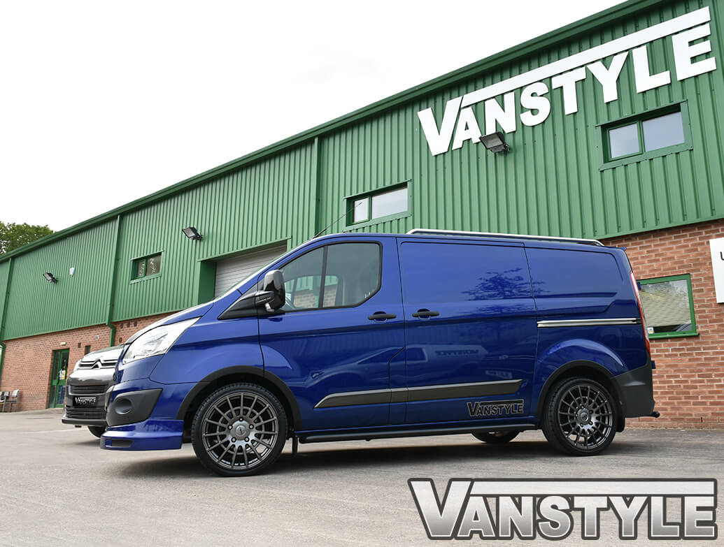 Black ABS Wheel Arch Covers Ford Transit Custom 2018 Vanstyle