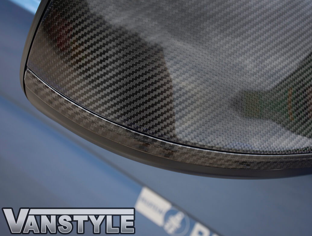 Carbon Fibre Wing Mirror Streamer Line Trim VW Amarok, T5, T6 Vanstyle