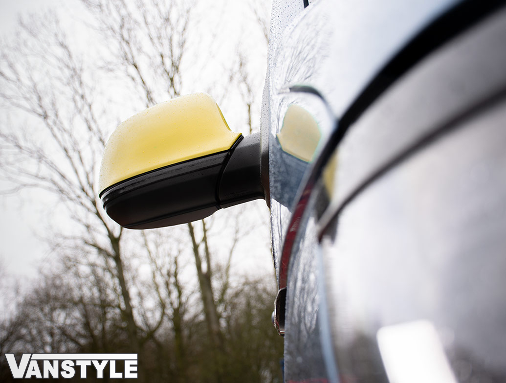 Gloss Yellow ABS Side Wing Mirror Cover Pair - VW T5 T6 Amarok - Vanstyle