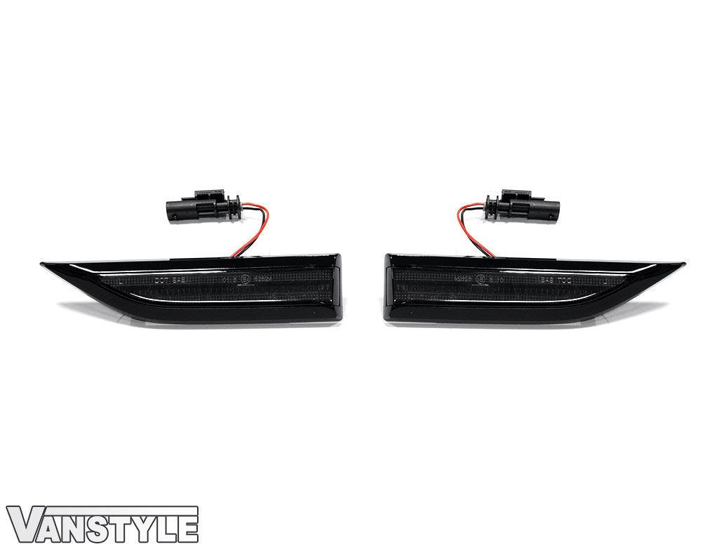 T6 Transporter Gloss Black Side Repeater Cover Pair Great Quality New