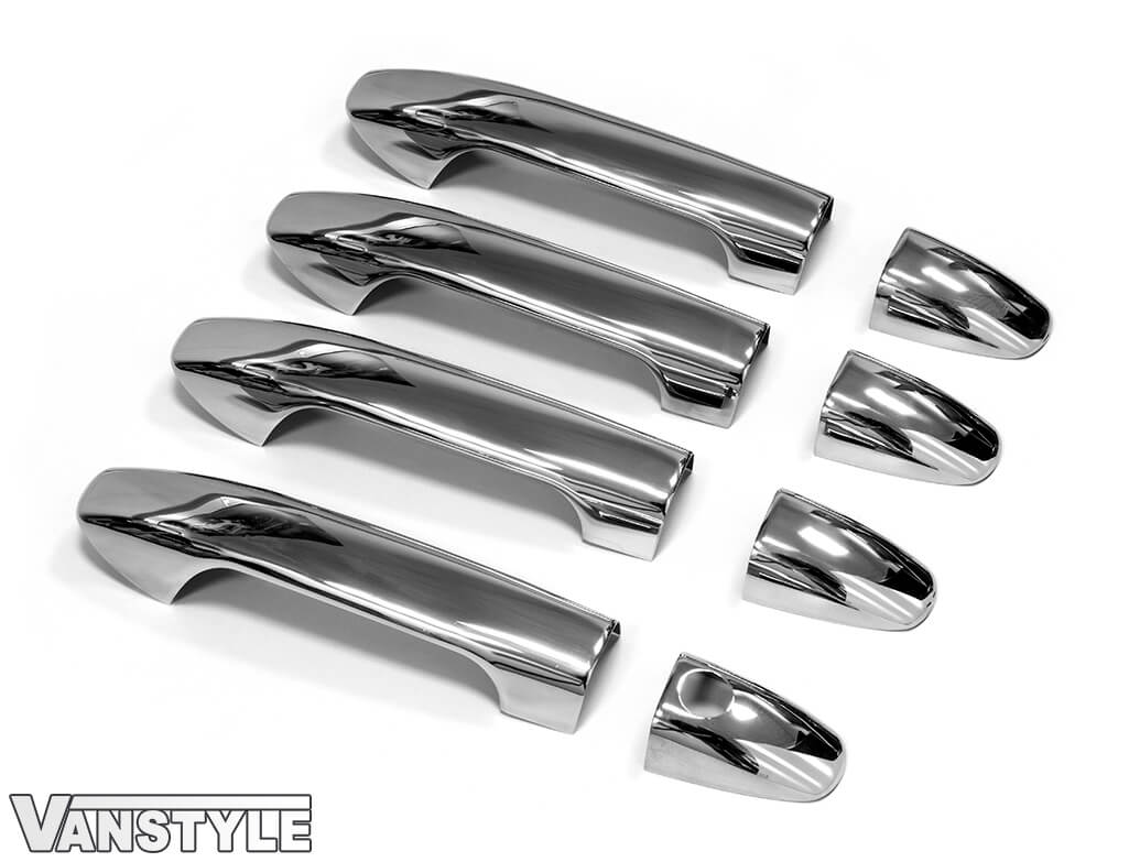 Chrome Door Handle Cup Bowl Set (4 Doors) For Mercedes Sprinter W906 2006-2018 – Glossy, Wimbledon Trade-1357338